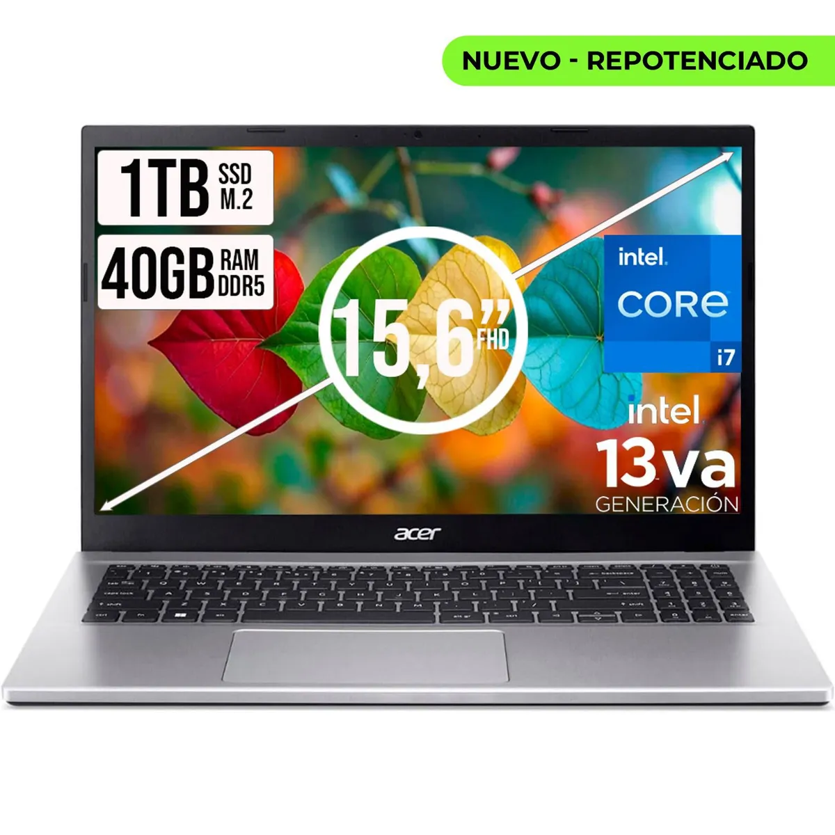 ACER - Portátil Acer Aspire Intel Core i7 1TB RAM 40GB 156 FHD AL15-72P-71TH