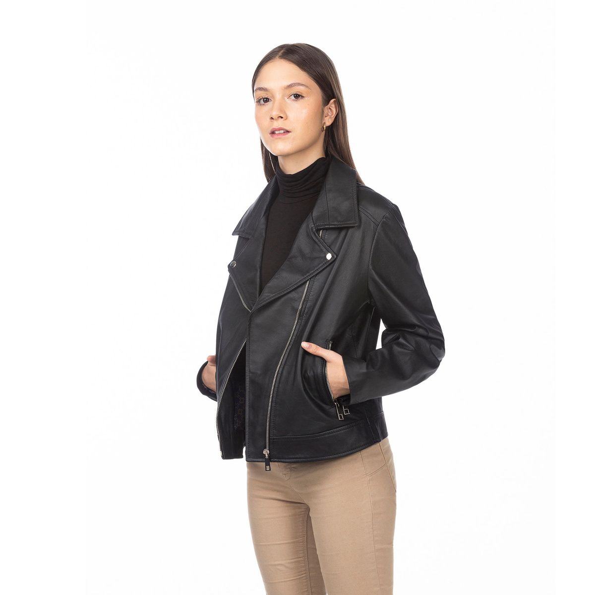 MARIO HERNANDEZ - Chaqueta Biker Agata Negro Gema