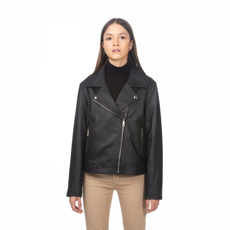 MARIO HERNANDEZ - Chaqueta Biker Agata Negro Gema
