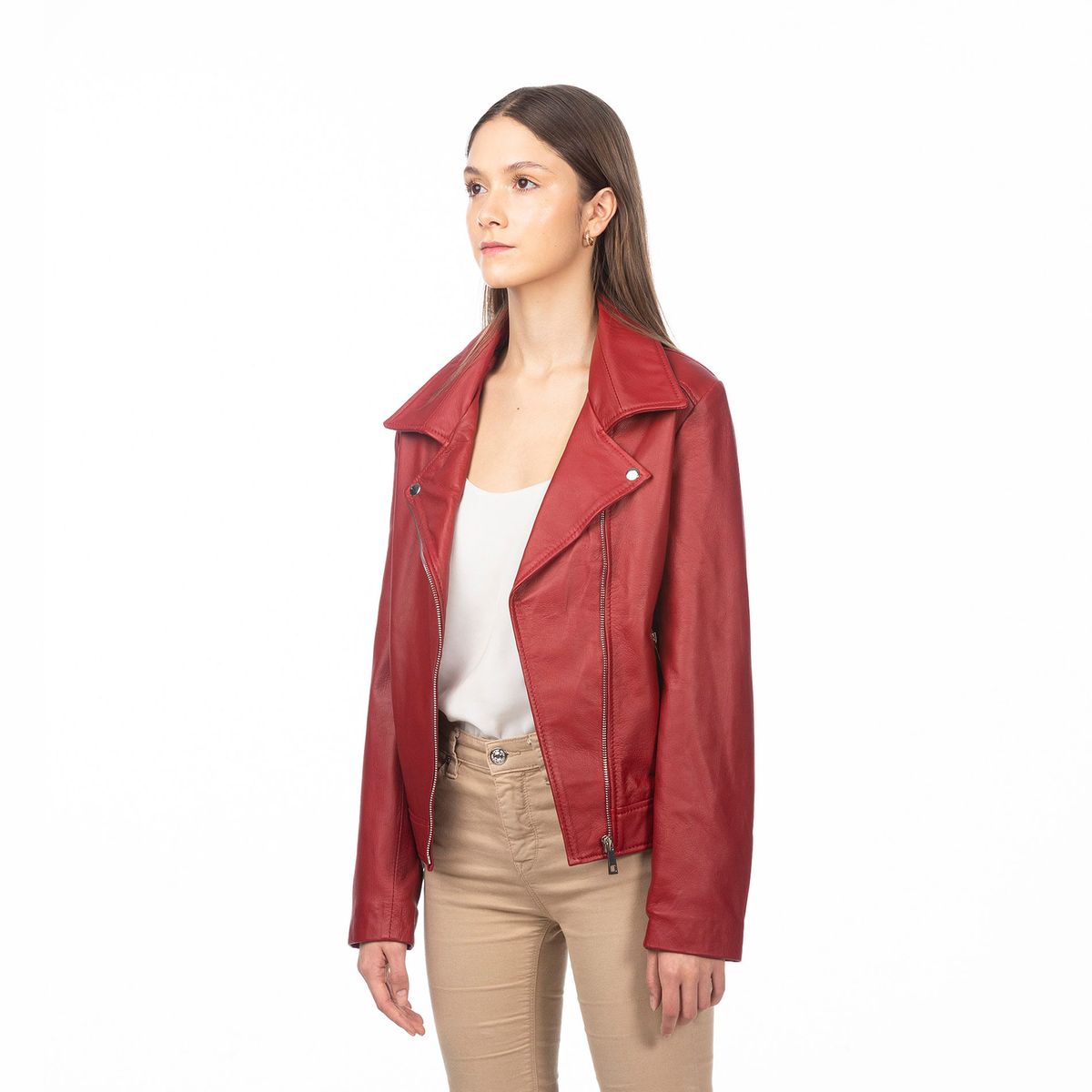 MARIO HERNANDEZ - Chaqueta Biker Agata Granate Gema