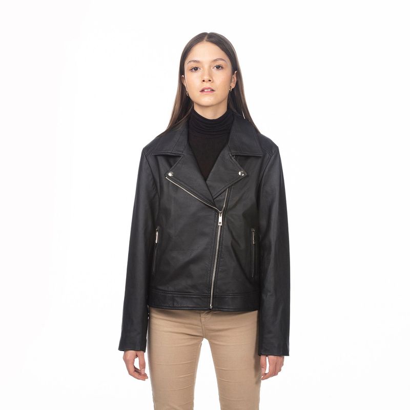 MARIO HERNANDEZ - Chaqueta Biker Agata Negro Gema