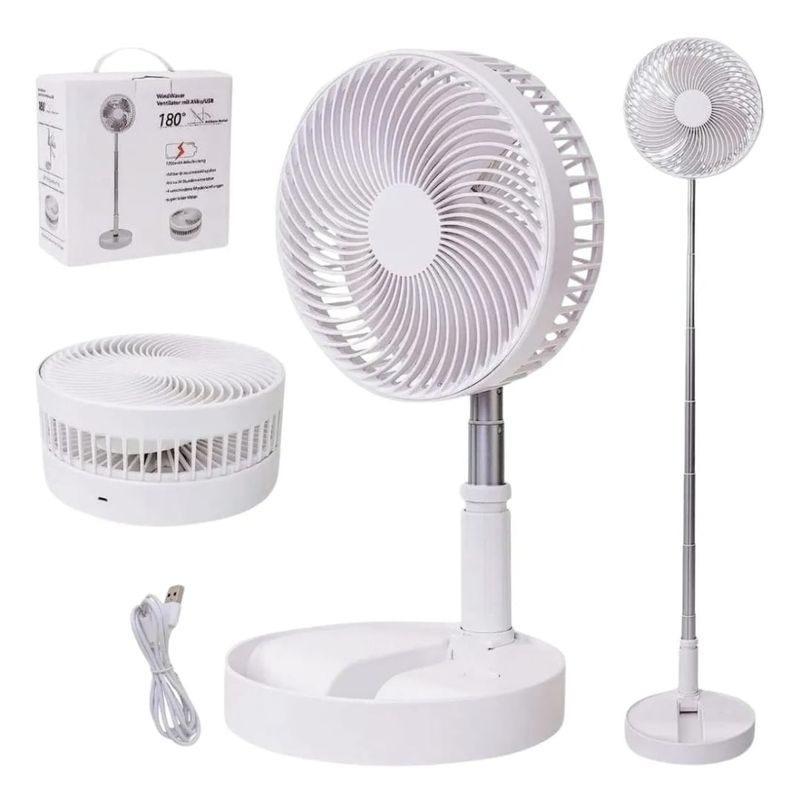 GENERICO - ventilador plegable de mesa o de pie recargable usb