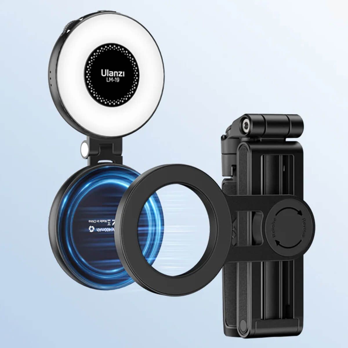 ULANZI - Trípode Ulanzi JJ03 y  Aro De Luz Magnético Para Celular Ulanzi LM19