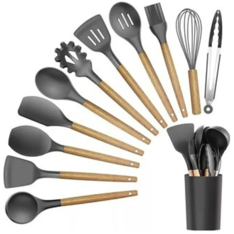GENERICO - Set De Utensilios De Cocina En Silicona Para Preparar 12 Pzs