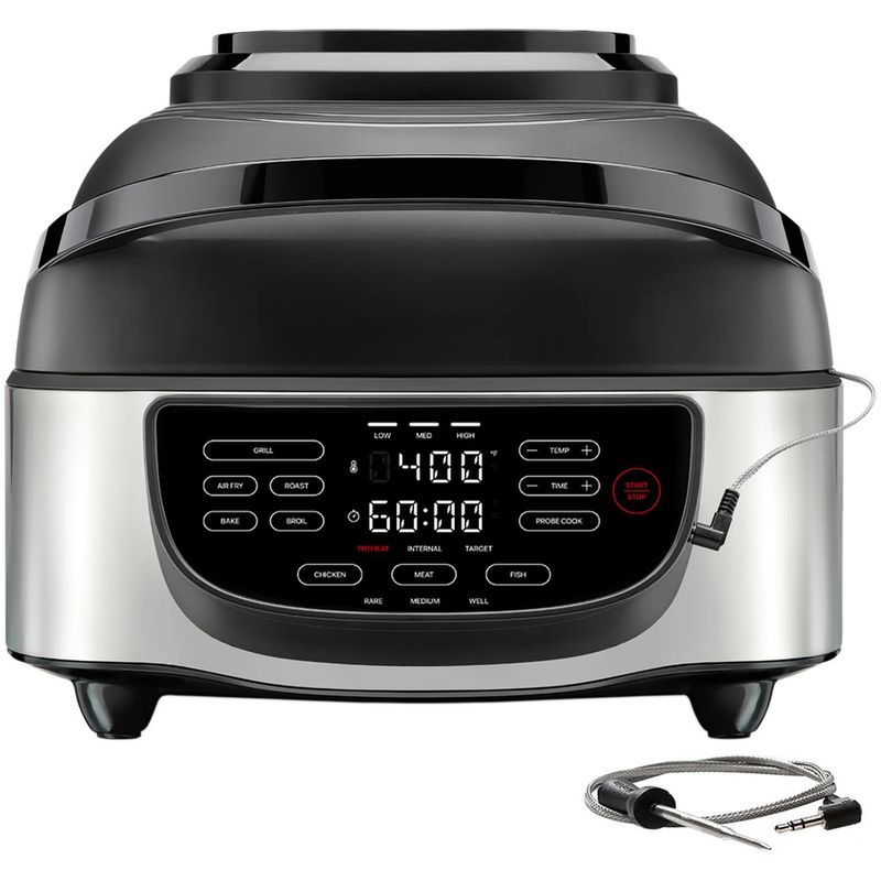 CHEFMAN - Freidora De Aire + Parrilla Interior Eléctrica Con Sonda De Ter  CHEFMAN - RJ38-AFG-7TP