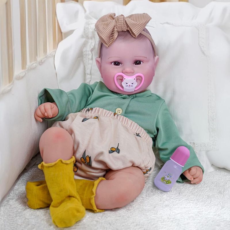 GENERICO - Bebé Reborn Realista Niña Maddie Accesorios y Certificado