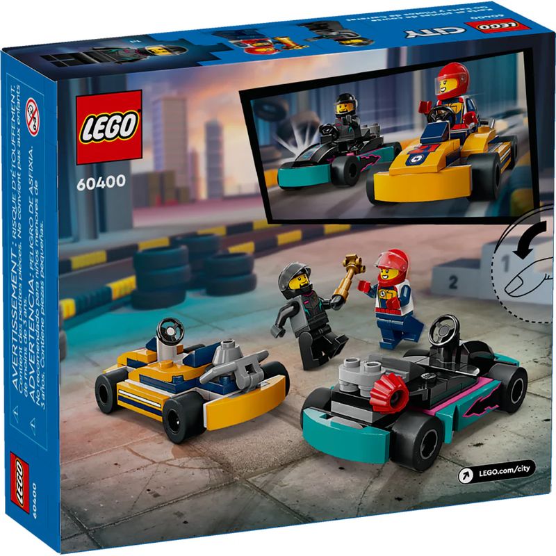 LEGO - Juego Lego Karts Y Pilotos De Carreras 99 Piezas Para Niños