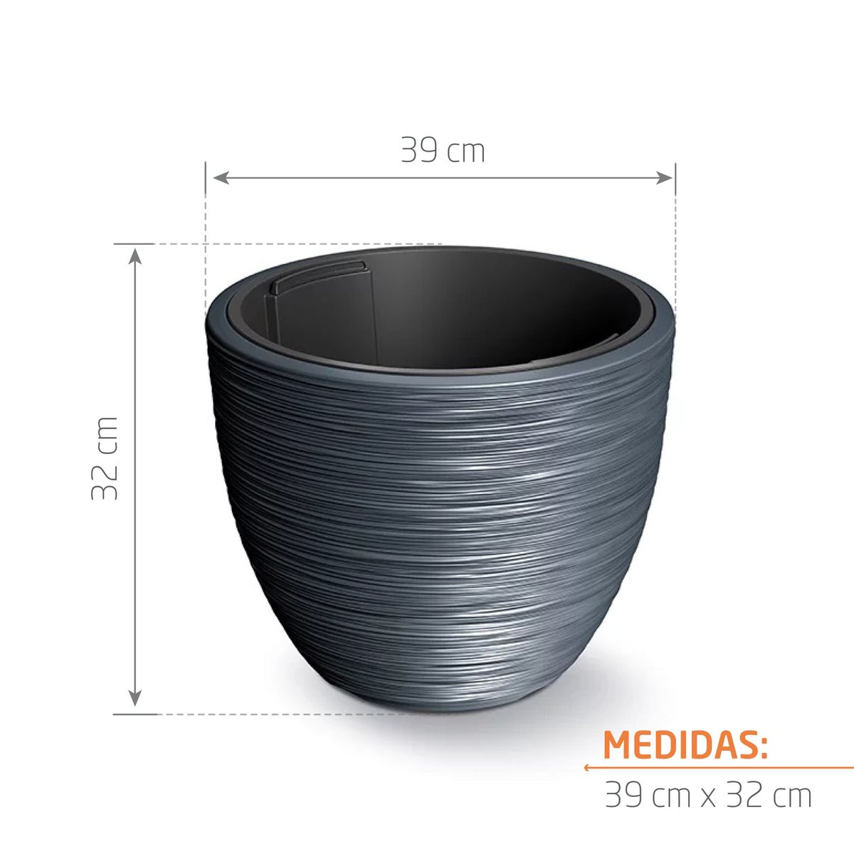 TUMATERA - Matera Furu Conic 39 cm Antracita