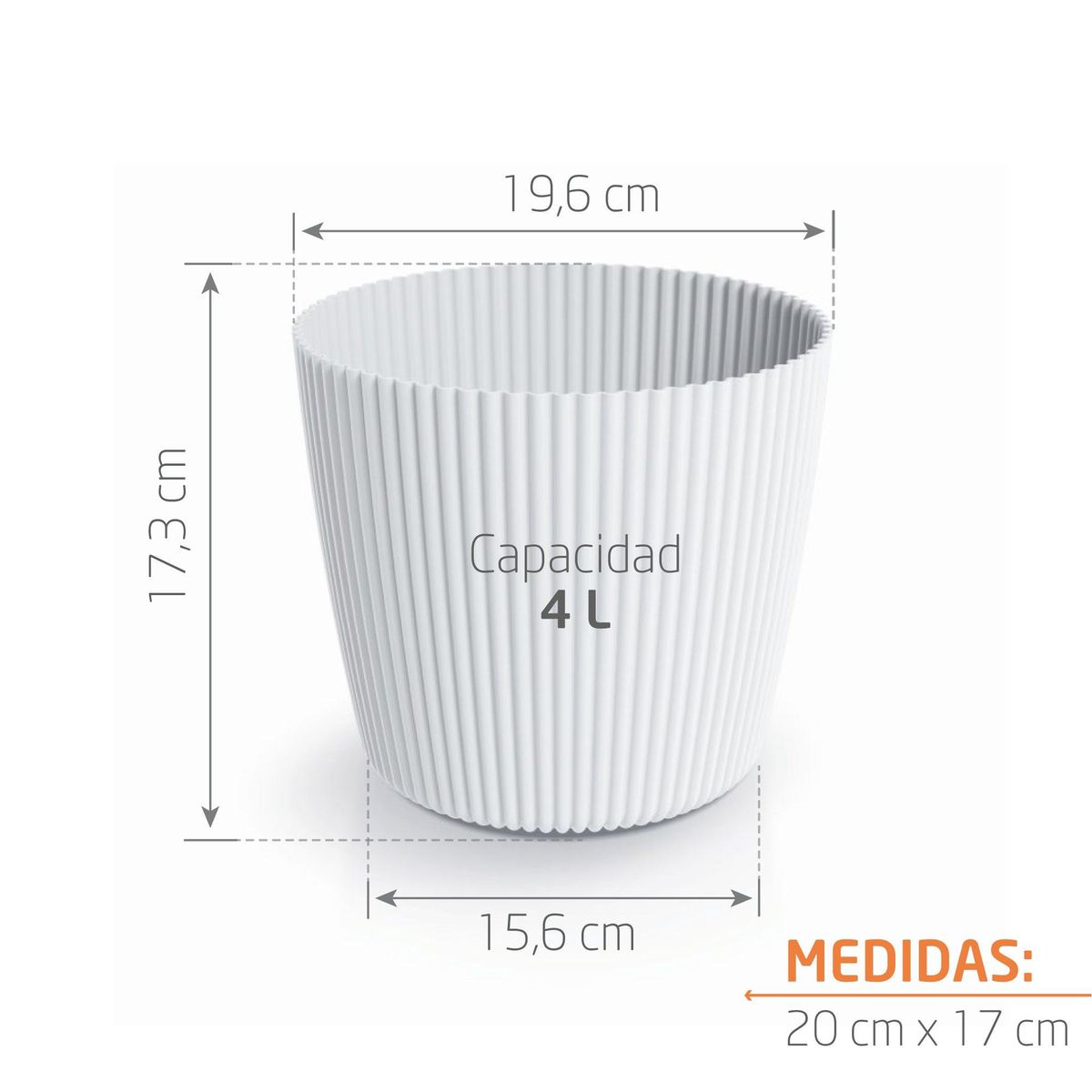 TUMATERA - Matera Milly Round 20 cm Blanco