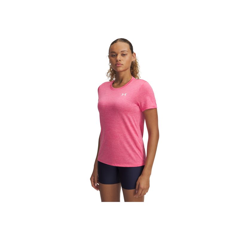 UNDER ARMOUR - Camiseta Mujer UNDER ARMOUR TECH SSC TWIST Rosado UNDER ARMOUR