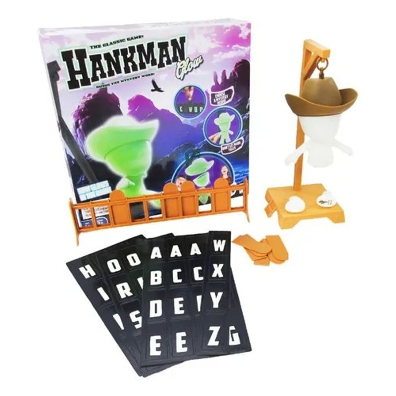 GENERICO - Juego Ahorcado Hankman Glow Vaquero Luz UV Letras Incluidas