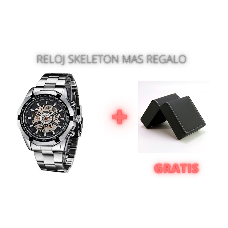 WINNER - RELOJ WINNER AUTOMATICO PARA HOMBRE EN ACERO INOXIDABLE + CAJA