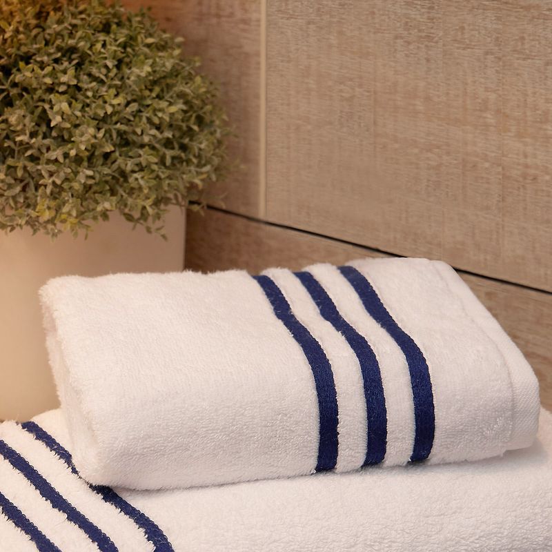 DISTRIHOGAR - Toalla de Manos 100% Algodón 550 gr Spa Azul 50 x 100 cm