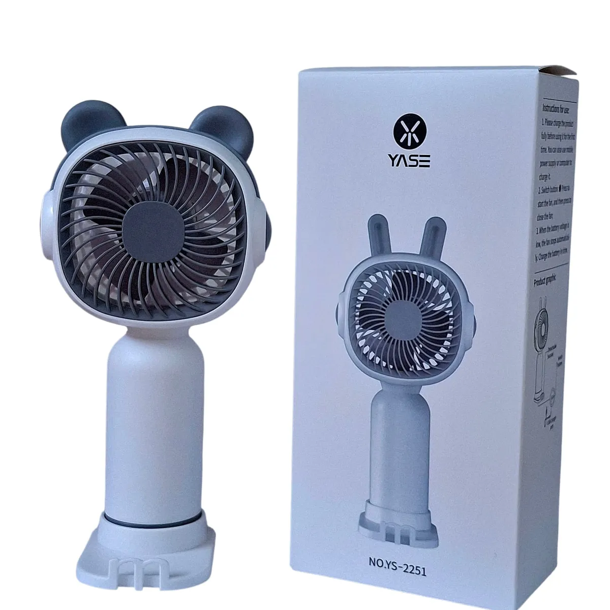 GENERICO - Mini Ventilador de Mano Eléctrico Portátil Recargable Azul
