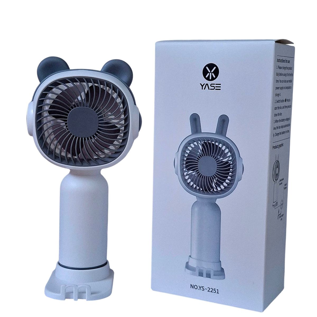 GENERICO - Mini Ventilador de Mano Eléctrico Portátil Recargable Azul