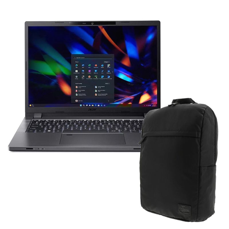 ACER - PORTATIL ACER TMP214-55-586G CORE I5 13345U Ram 16GB SSD 512GB WIN 11 PRO LECTOR DE HUELLA  + MORRAL