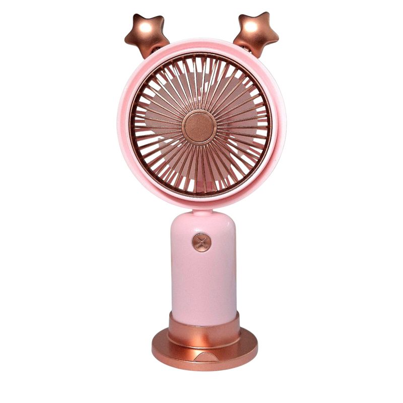 GENERICO - Mini Ventilador de Mano Eléctrico Portátil Recargable Rosa