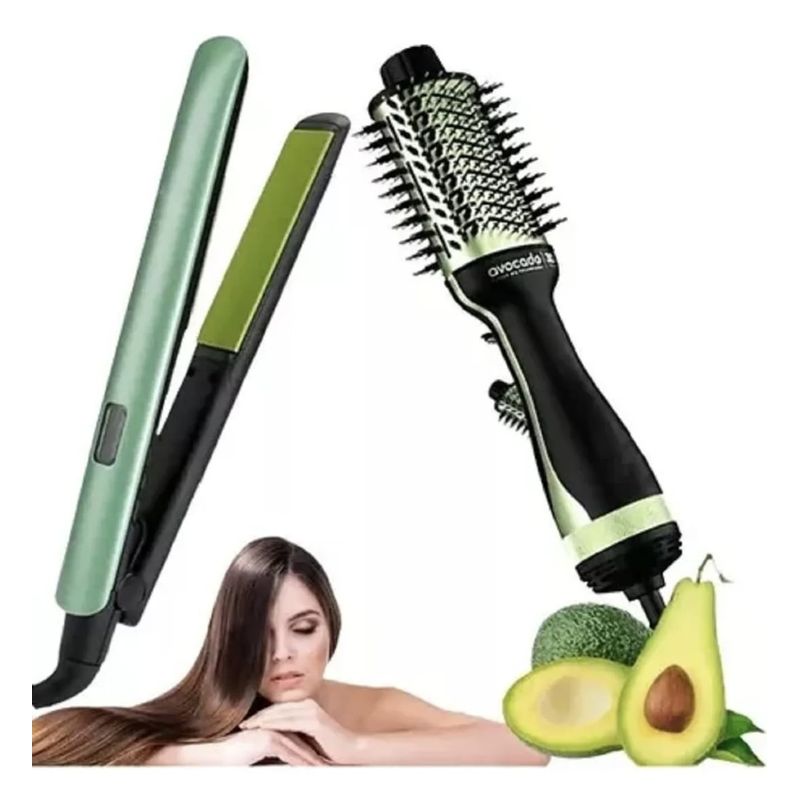 GENERICO - Combo Cepillo Y Plancha Aguacate Verde Nuevo