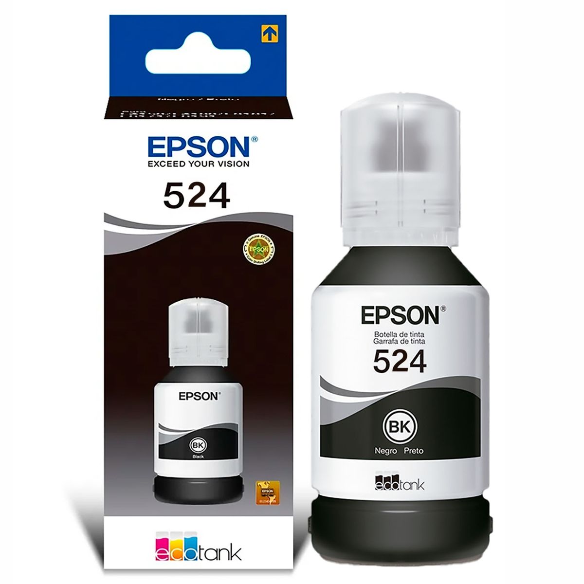 EPSON - Tinta Epson 524 Negra impresoras Epson EcoTank L6490 L15150 L15160