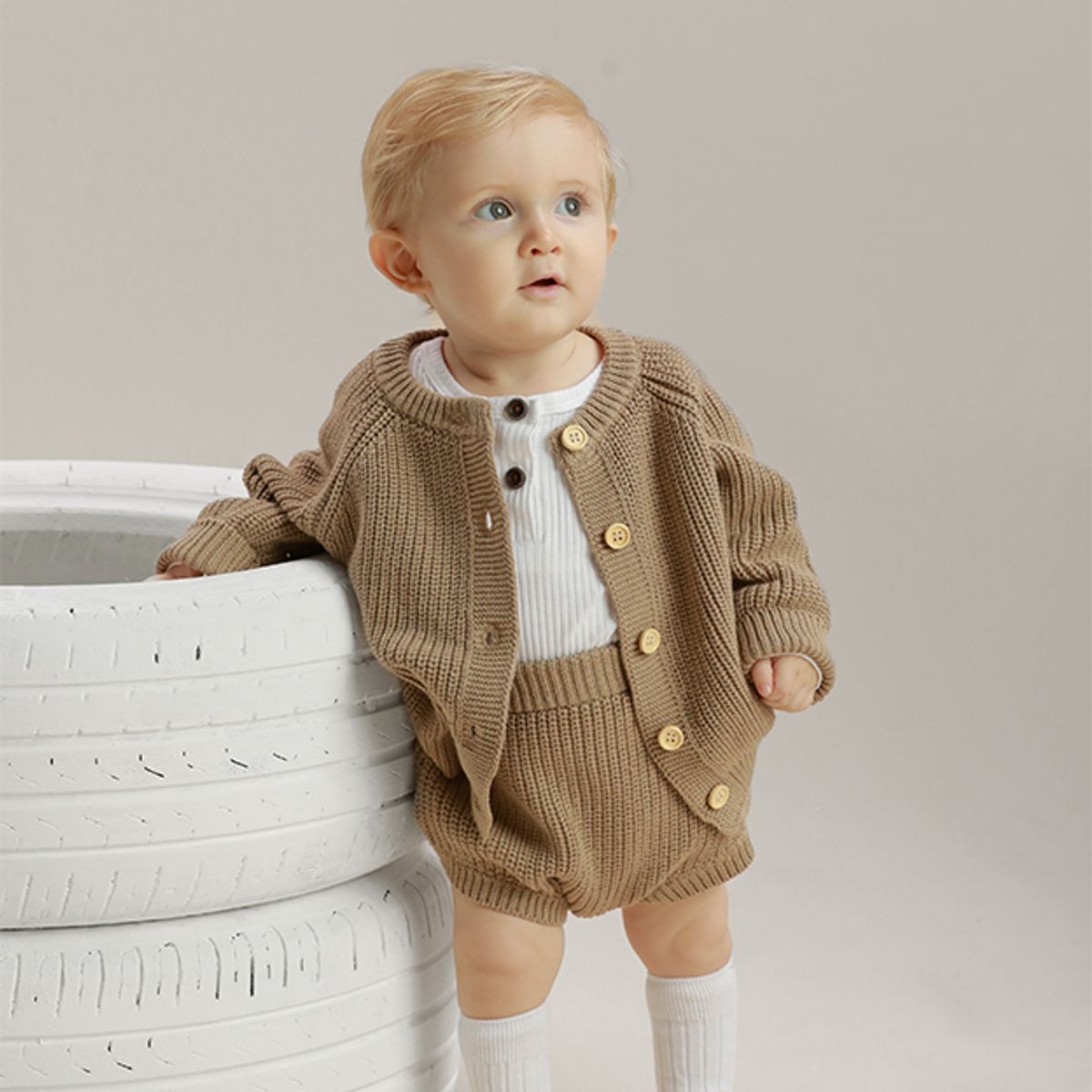 BABY SAMUU - Conjunto Tejido Atemporal Drew Unisex