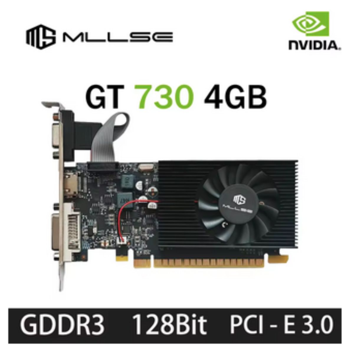 GENERICO - Tarjeta Gráfica Nvidea Geforce Gt 730 4gb Gddr3 Pci-e 3.0