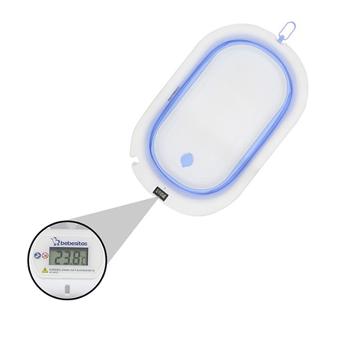 BEBESITOS - BAÑERA PLEGABLE CON TERMOMETRO MARCA BEBESITOS