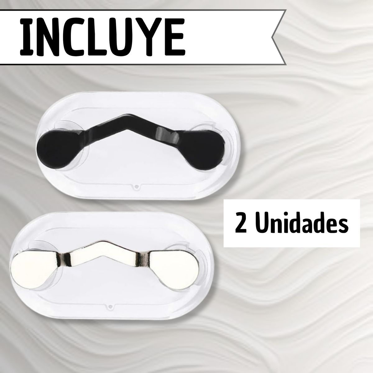 GENERICO - Clip Magnético para Gafas Pack de 2 Soportes Elegantes