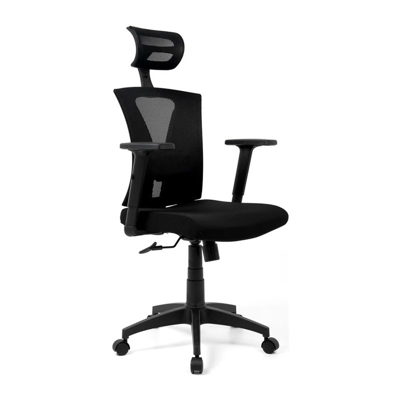 BONNO - Silla de Escritorio para Oficina Ergonómica Niza Nylon Color Negro