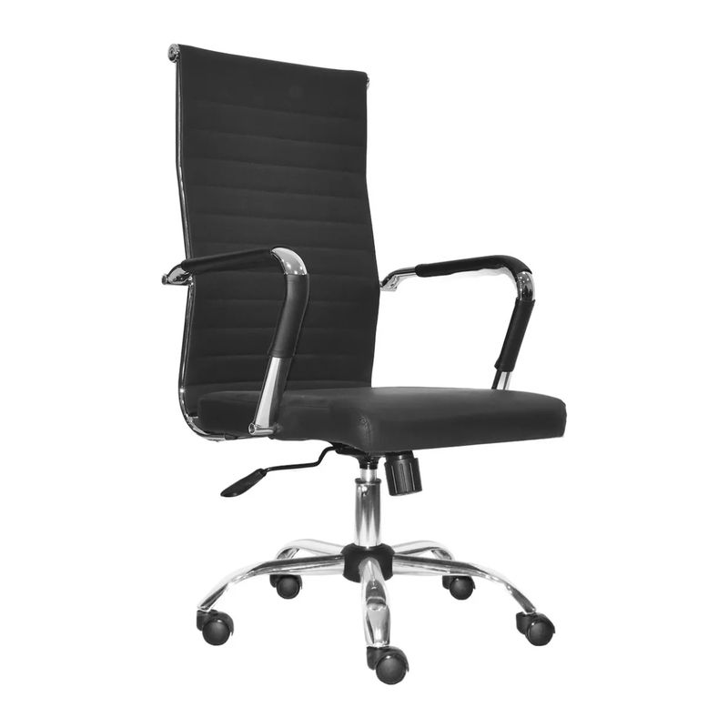 BONNO - Silla Ejecutiva Odra Cuerina Bonno Contemporánea Cómoda Color Negro