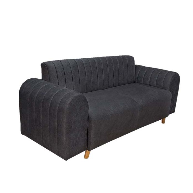 GENERICO - SOFA DE 3 PUESTOS MARSELLA EN TELA ANTIFLUIDOS GRIS GRAFITO
