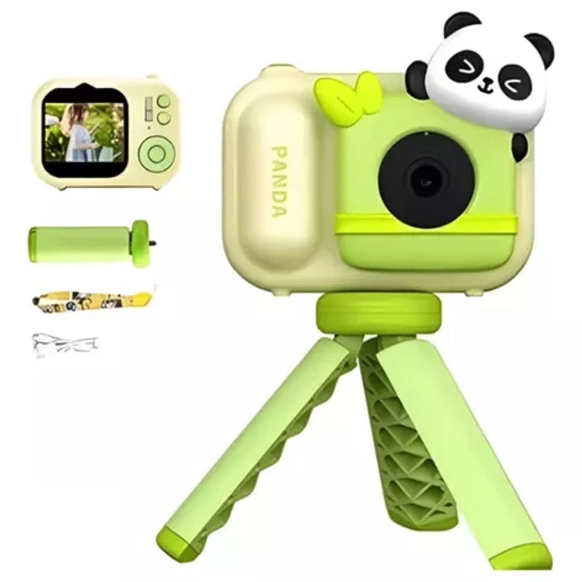 GENERICO - Cámara Infantil Full HD con Trípode y Diseño de Panda