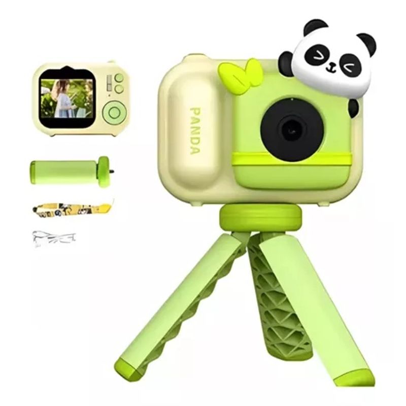 GENERICO - Cámara Infantil Full HD con Trípode y Diseño de Panda