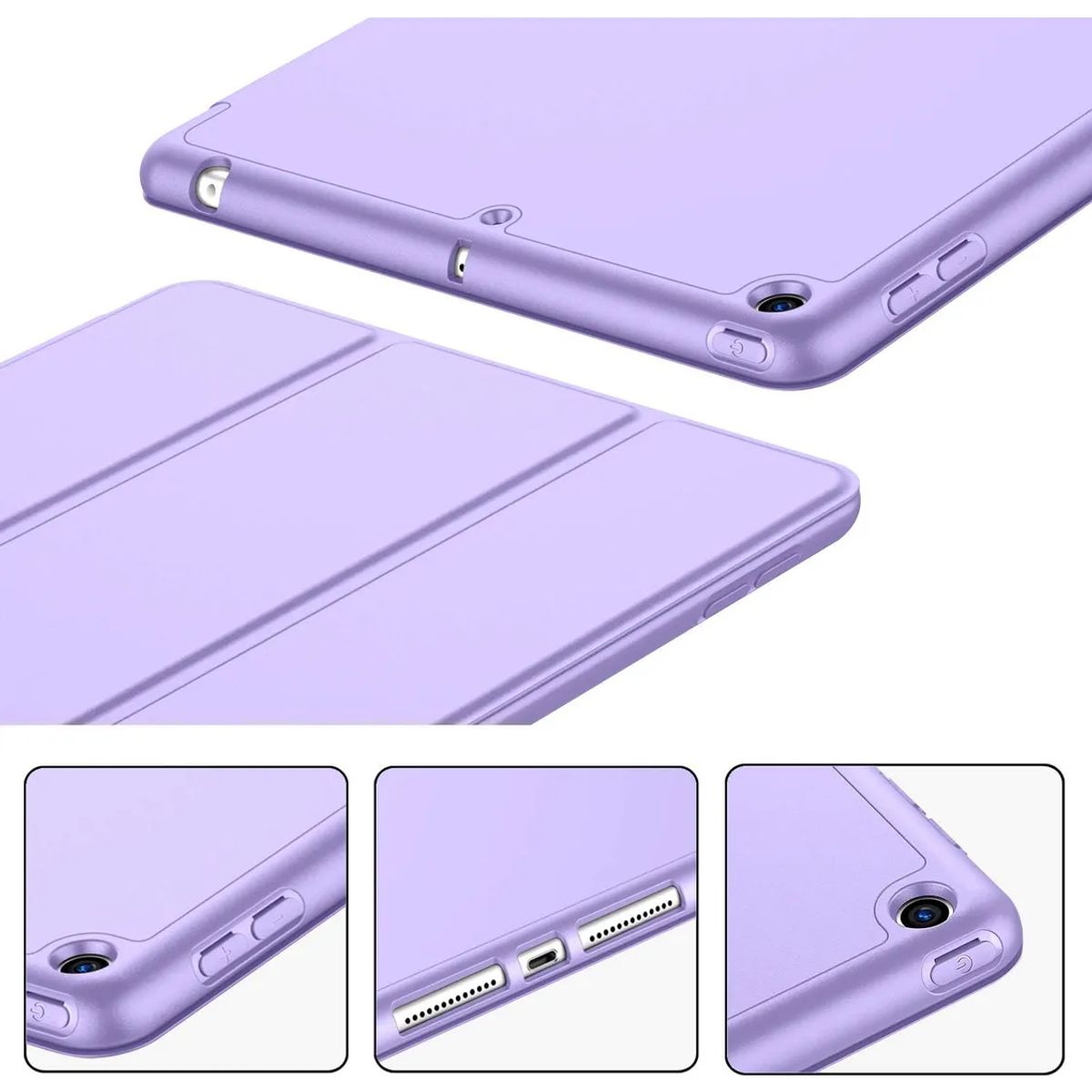 GENERICO - Estuche Funda Smart Case Espacio De Pencil Para iPad air 4 lila