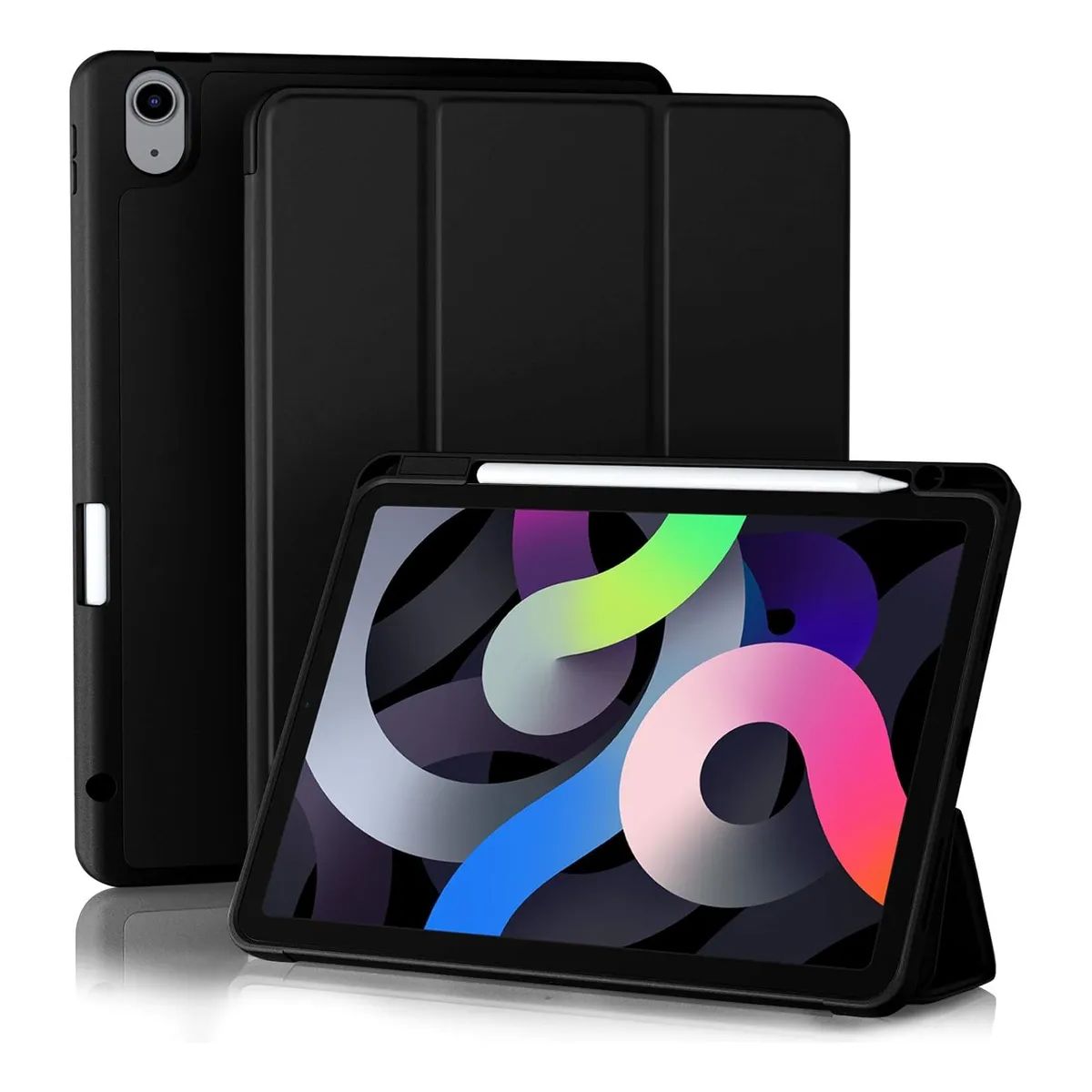 GENERICO - Estuche Funda Smart Case Espacio De Pencil Para iPad air 5 negro