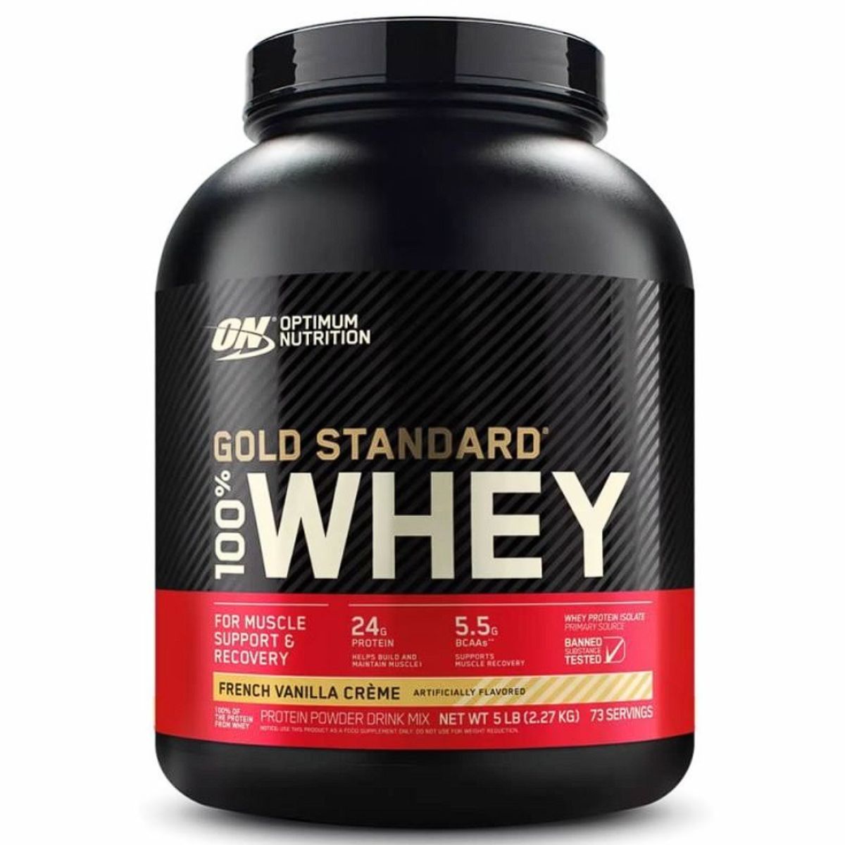 OPTIMUM NUTRITION - Gold Standard 100% Whey Optimum Nutrition Vainilla 5LB ENVIO RAPIDO