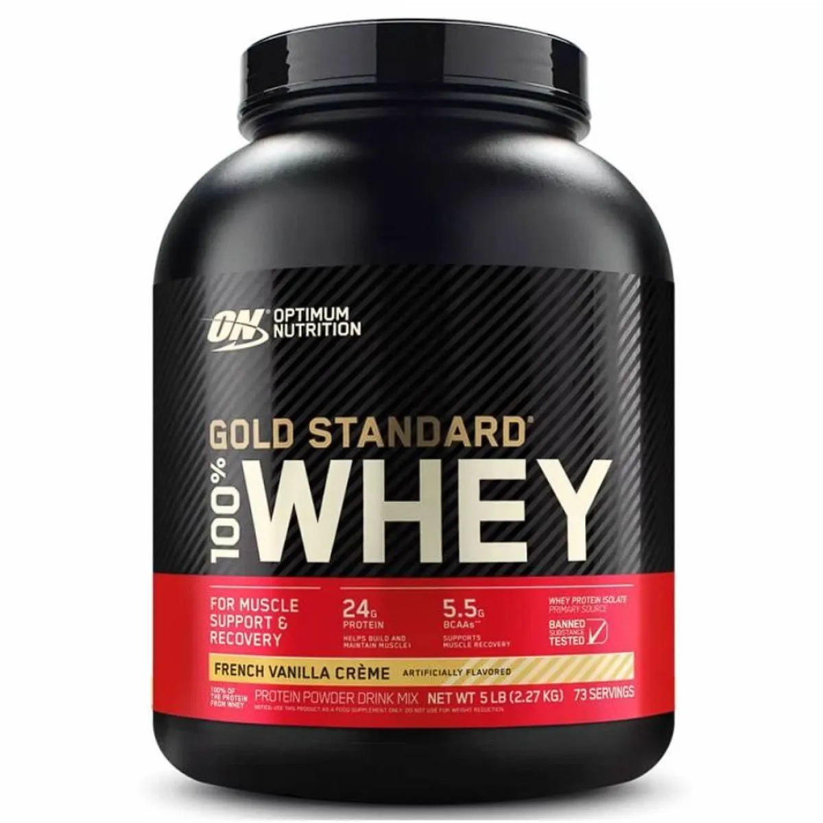 OPTIMUM NUTRITION - Gold Standard 100% Whey Optimum Nutrition Vainilla 5LB ENVIO RAPIDO