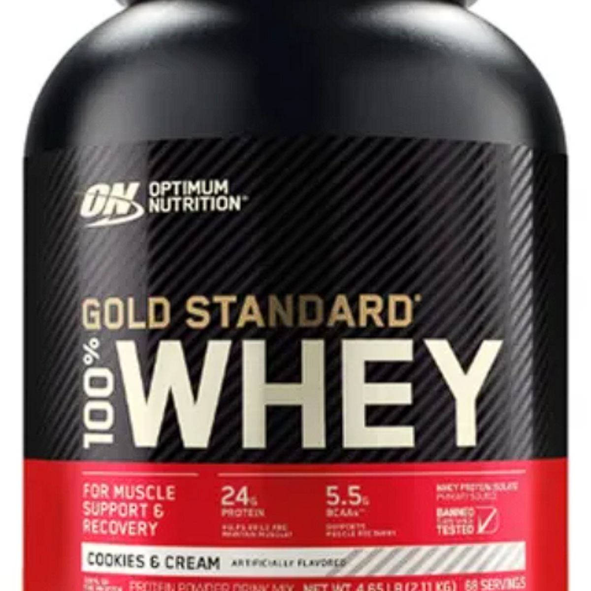 OPTIMUM NUTRITION - Gold Standard 100% Whey Optimum Nutrition Cookies and cream 5LB