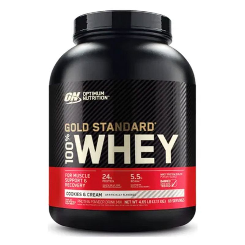 OPTIMUM NUTRITION - Gold Standard 100% Whey Optimum Nutrition Cookies and cream 5LB