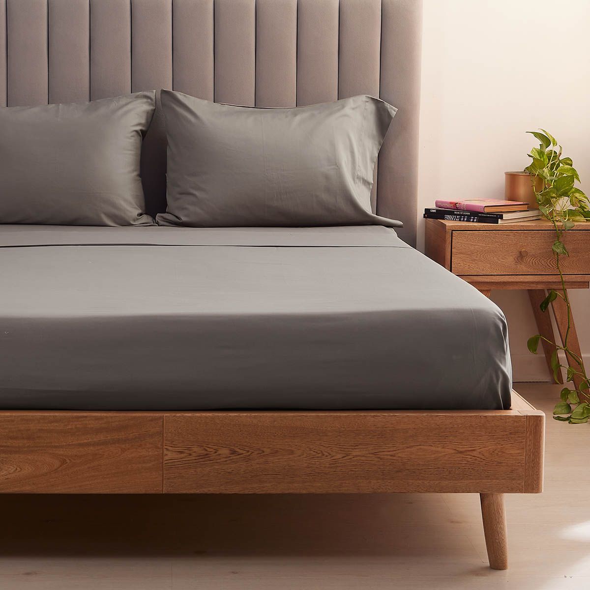 DISTRIHOGAR - Juego de Sábanas 300 Hilos 100% Algodón London Brown King