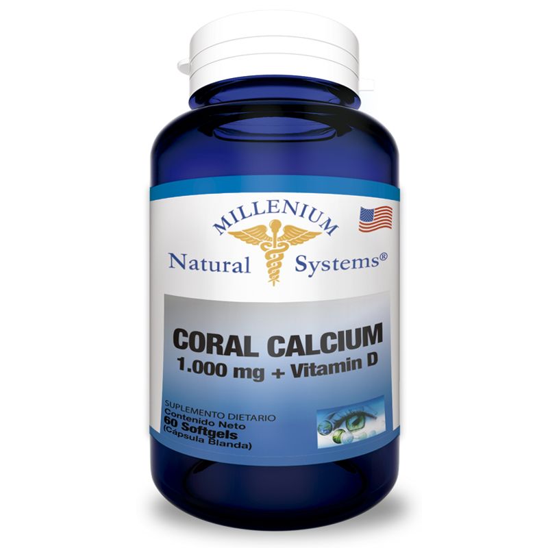 NATURAL SYSTEM - CORAL CALCIO + VITAMINA D 1000MG X 60 CAPSULAS