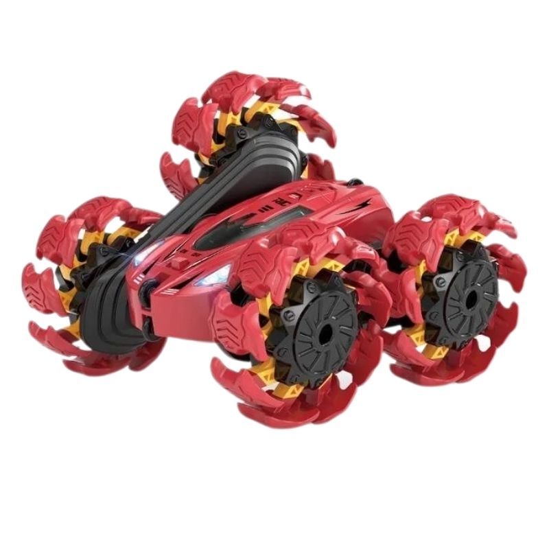 GENERICO - Carro Control Remoto Acrobático Ruedas Expansivas 2 Baterías - Rojo