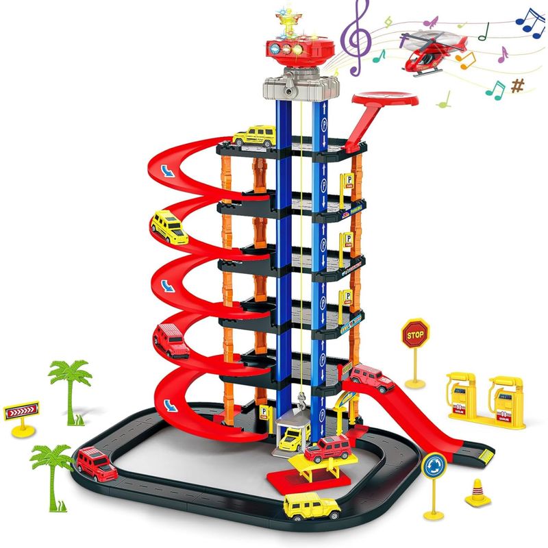 MARKET TOYS - Pista De Carros Garage Parking Lot 6 Niveles