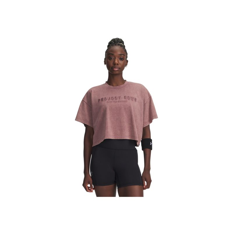 UNDER ARMOUR - Camiseta Mujer Under Armour PJT RCK STTMNT GR SS Burdeo UNDER ARMOUR