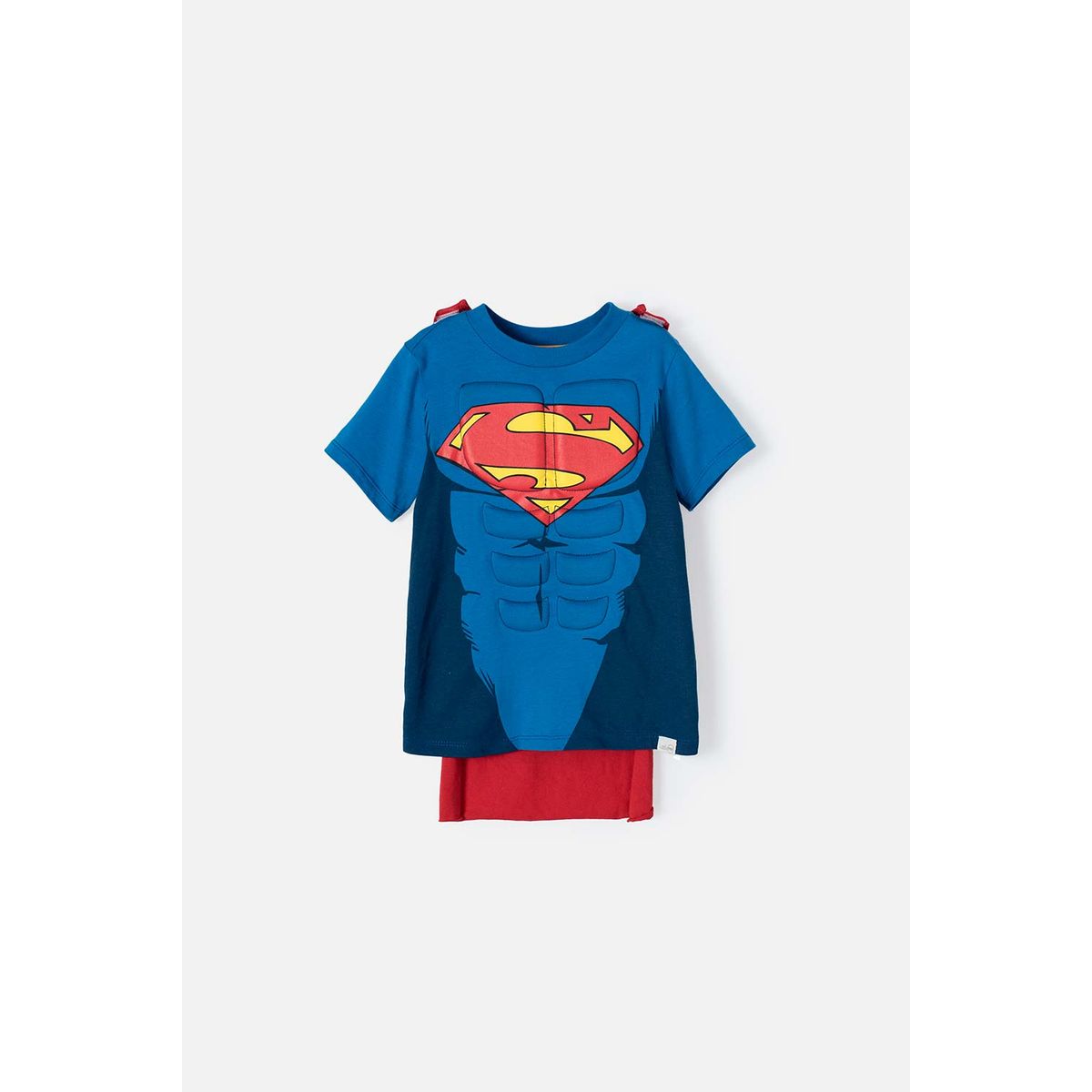 DC COMICS - Camiseta de Superman con capa removible para niño de 2T a 5T