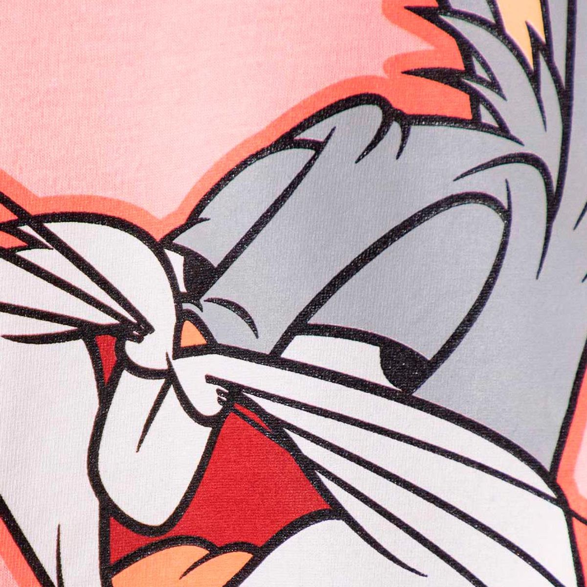 WARNER BROS - Camiseta de Bugs Bunny manga corta mandarina para niña