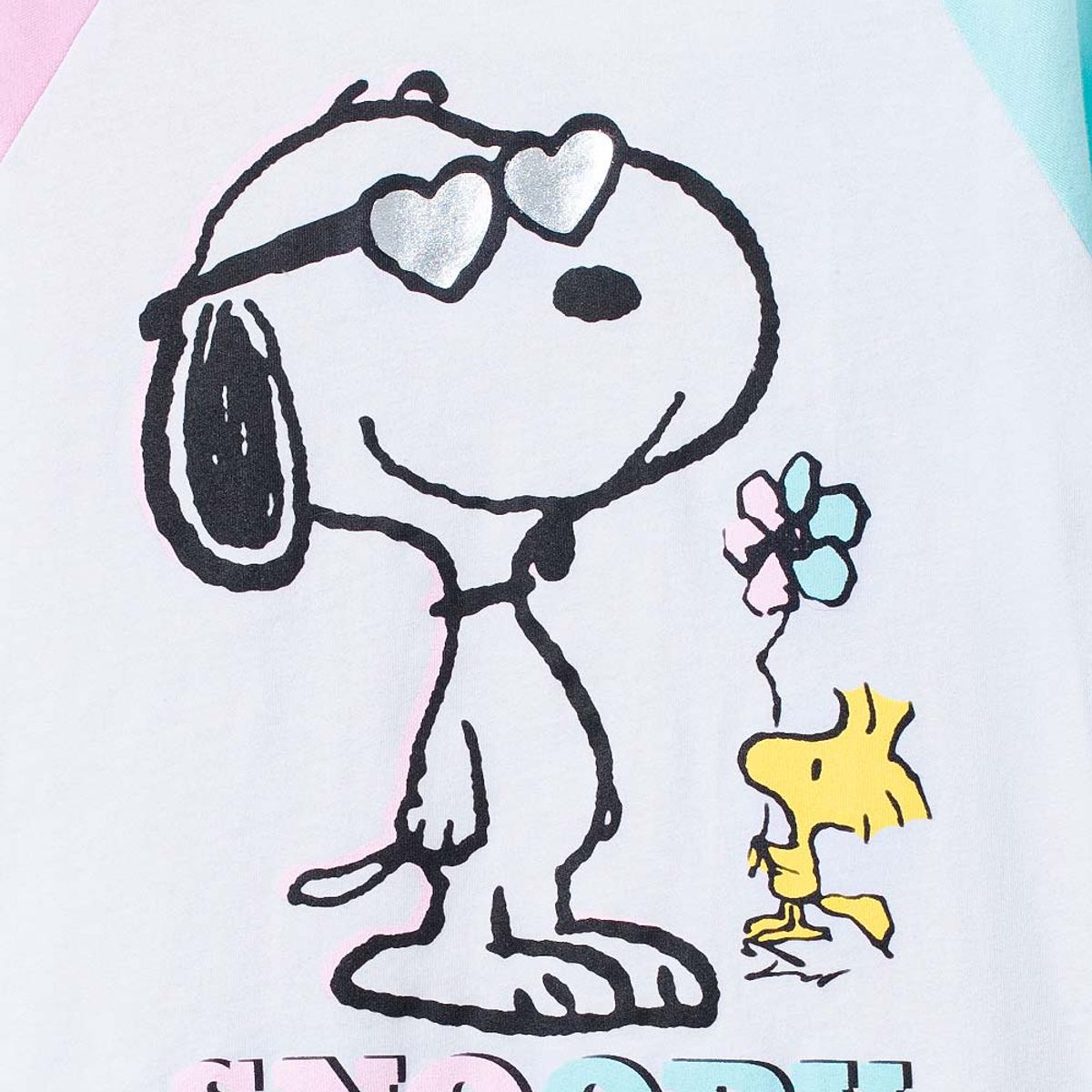 SNOOPY - Camiseta de Snoopy manga corta multicolor para niña