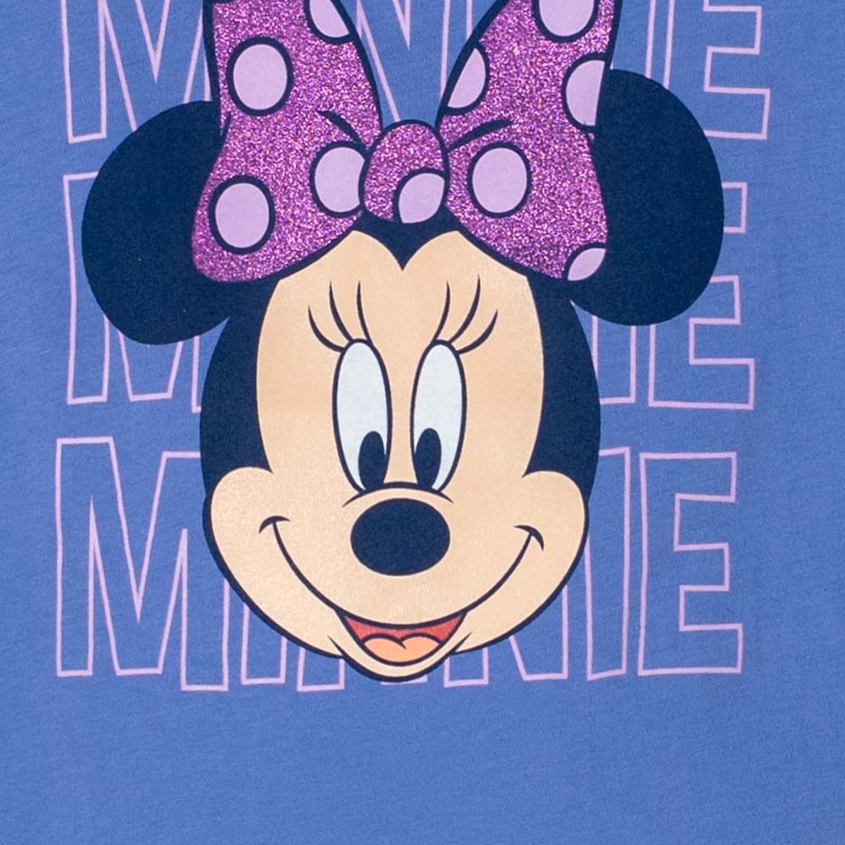 DISNEY - Camiseta de Minnie Mouse azul manga corta para niña 2T a 5T