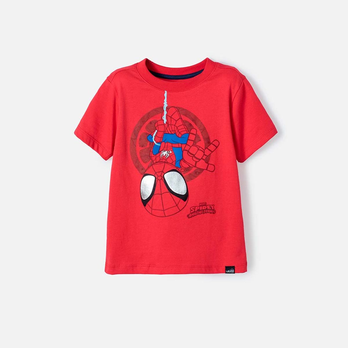 MARVEL - Camiseta Spider-man manga corta roja para niño 2T a 5T