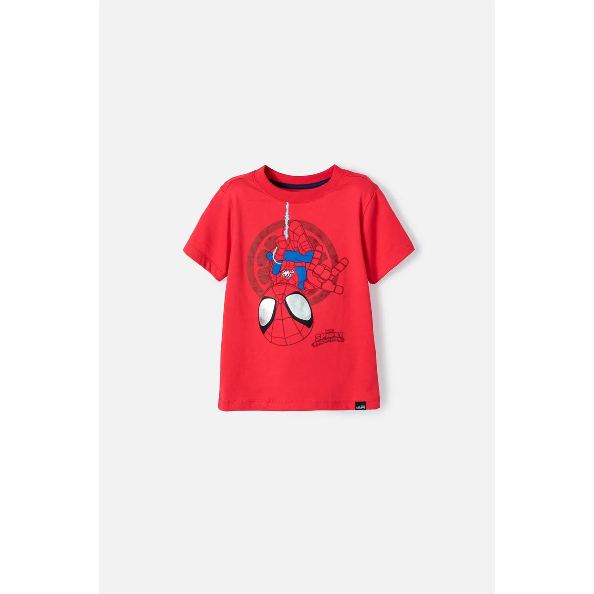 MARVEL - Camiseta Spider-man manga corta roja para niño 2T a 5T