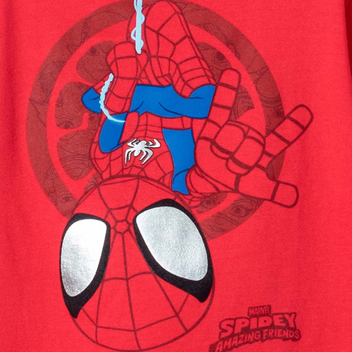 MARVEL - Camiseta Spider-man manga corta roja para niño 2T a 5T